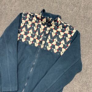 The North Face Jacket Men's Medium Aztec Fleece Full Zip Outdoor Multi-Colored